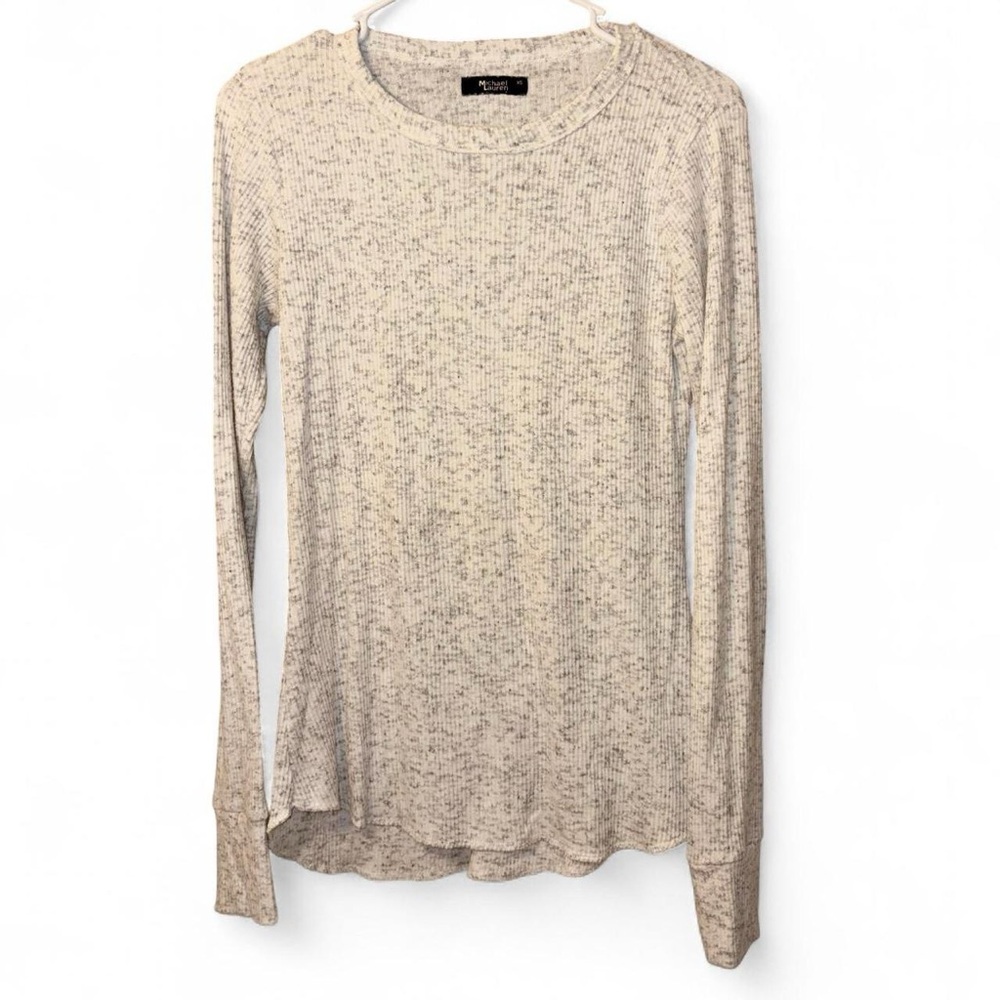Michael Lauren Speckled Long Sleeve Top